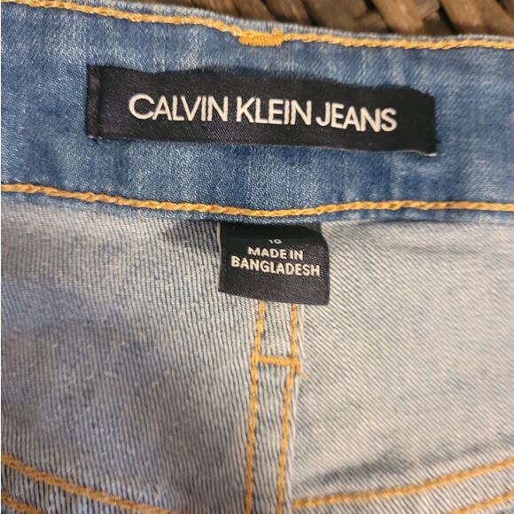 CALVIN KLEIN JEANS Mom Jean Shorts Sz 10 Denim Modest 10" Inseam Bermuda Classic - Picture 7 of 11